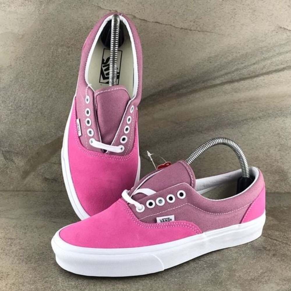 NEW Vans Authentic Suede and Canvas Sneakers in two tone pink